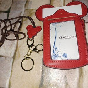 Women wallet with lanyard keyring